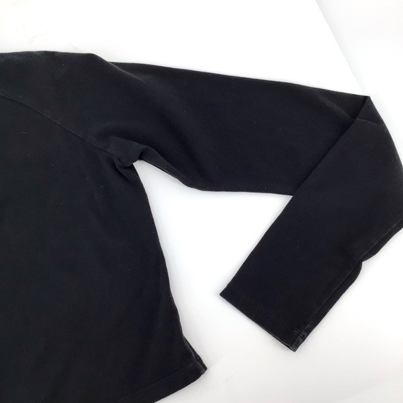 Adidas Women's Black White Long Sleeve Crew Neck Crop Top Size Large - Picture 12 of 12